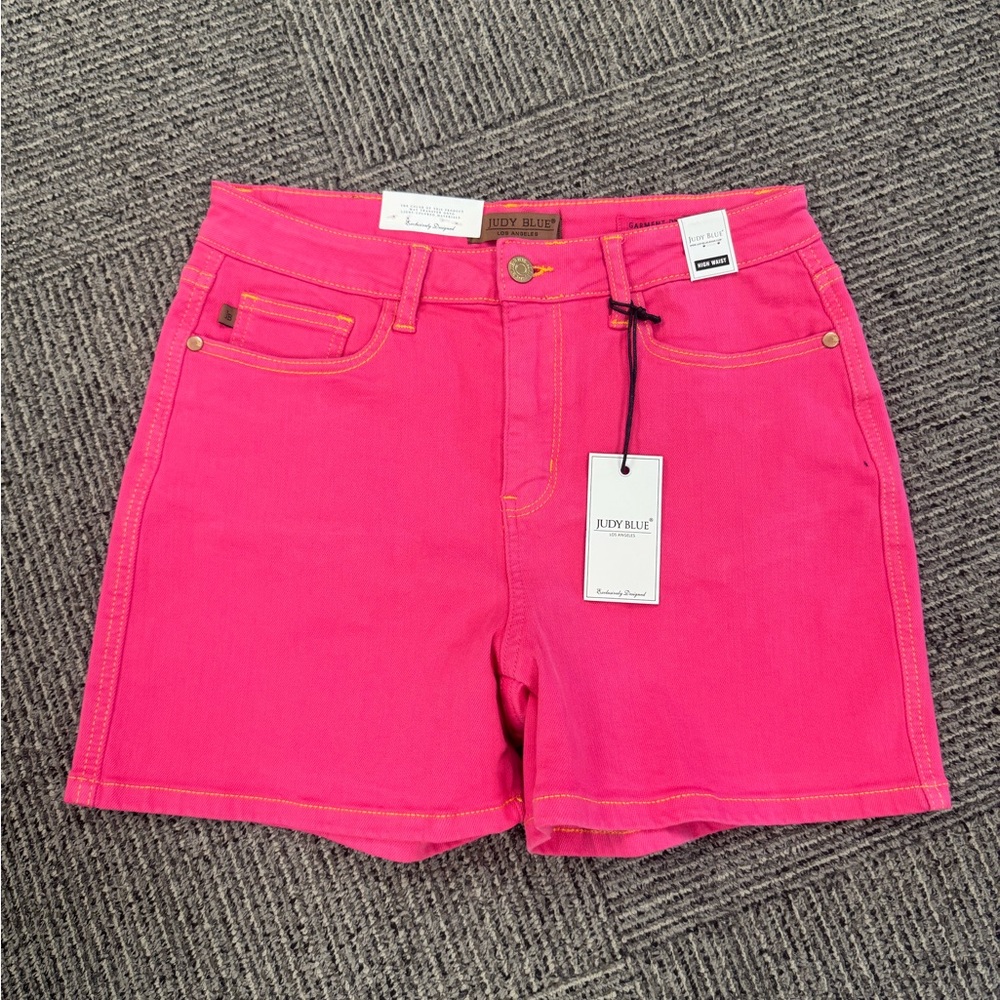 Judy Blue Women's Vibrant Pink High Waist Shorts